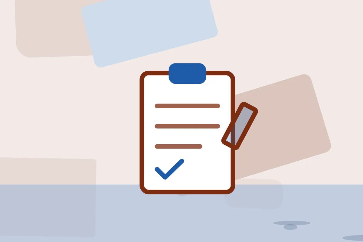 Illustration of an estimate clipboard